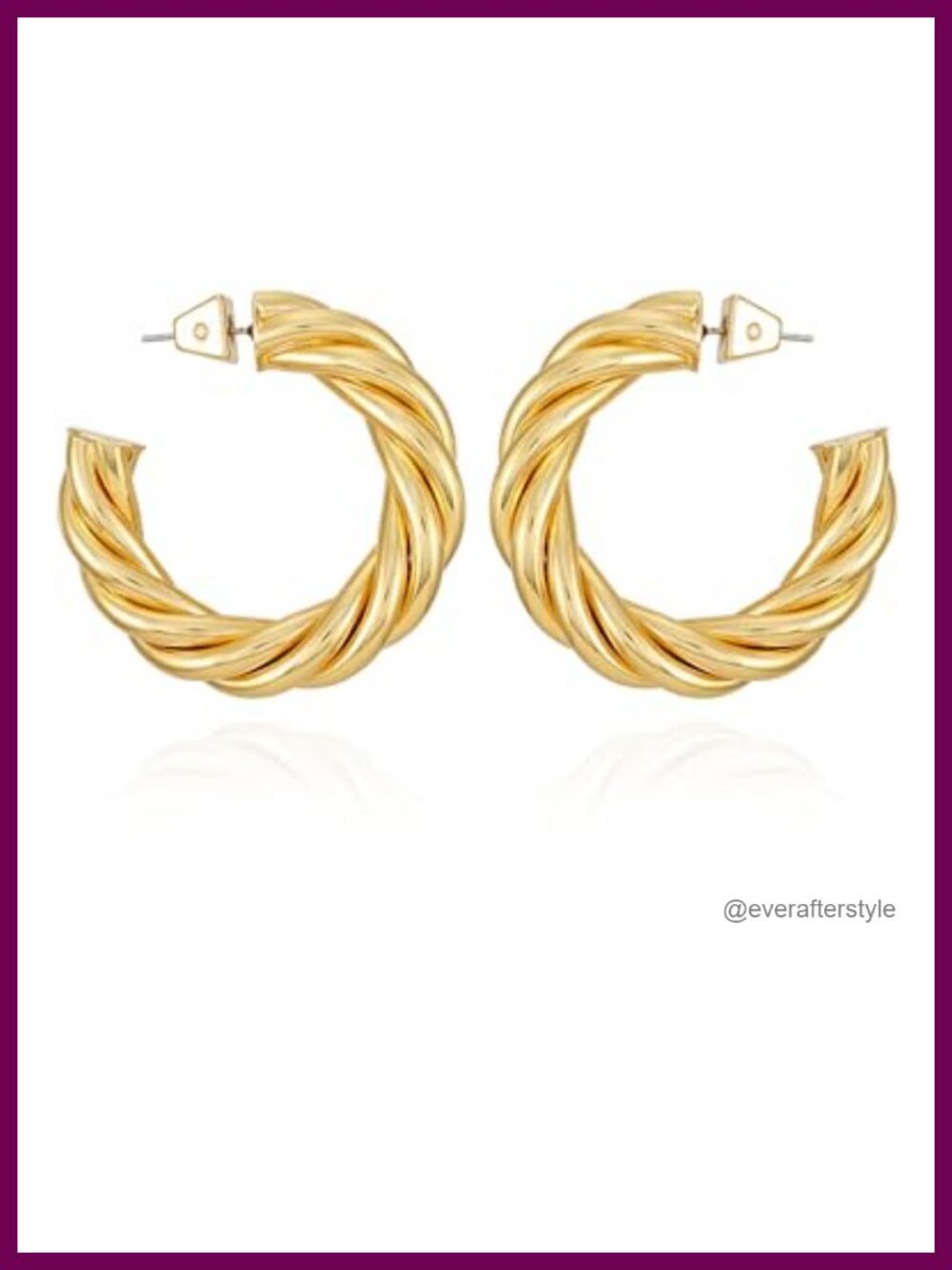 Vince Camuto Goldtone Chunky Rope Spiral Open C Hoop Earrings